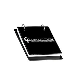 Bloco De Anotações De Mesa Preto