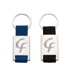 Chaveiro de Metal com Detalhe em Nylon