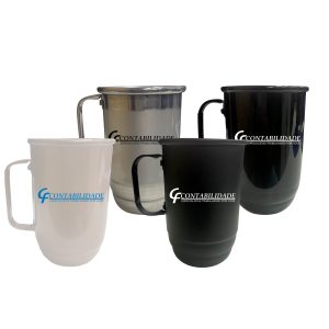 Caneca de Alumínio 600ml - CF Contabilidade