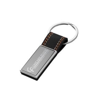 Chaveiro Luxo em Couro Sintético Preto