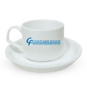 Xícara 147ml com Pires Branco
